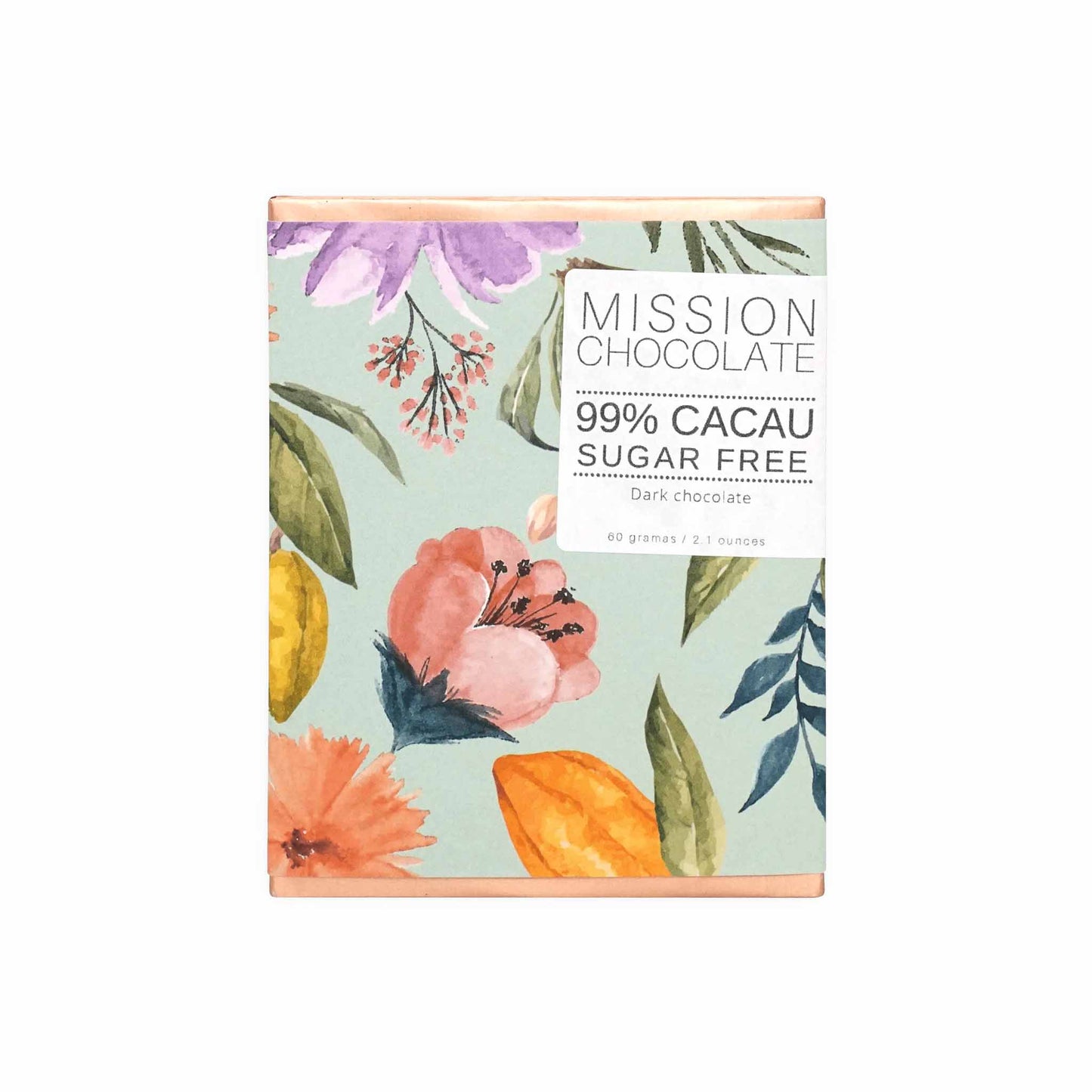 MISSION CACAO SUGAR FREE 99% DARK CHOCOLATE 60g
