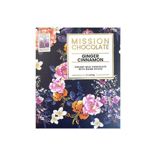 MISSION CHOCOLATE GINGER CINNAMON MILK CHOCOLATE 60g