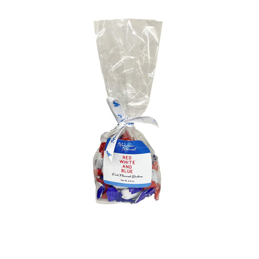 MONSIEUR MARCEL RED WHITE AND BLUE KUBLI FRUIT CANDIES 2.5oz