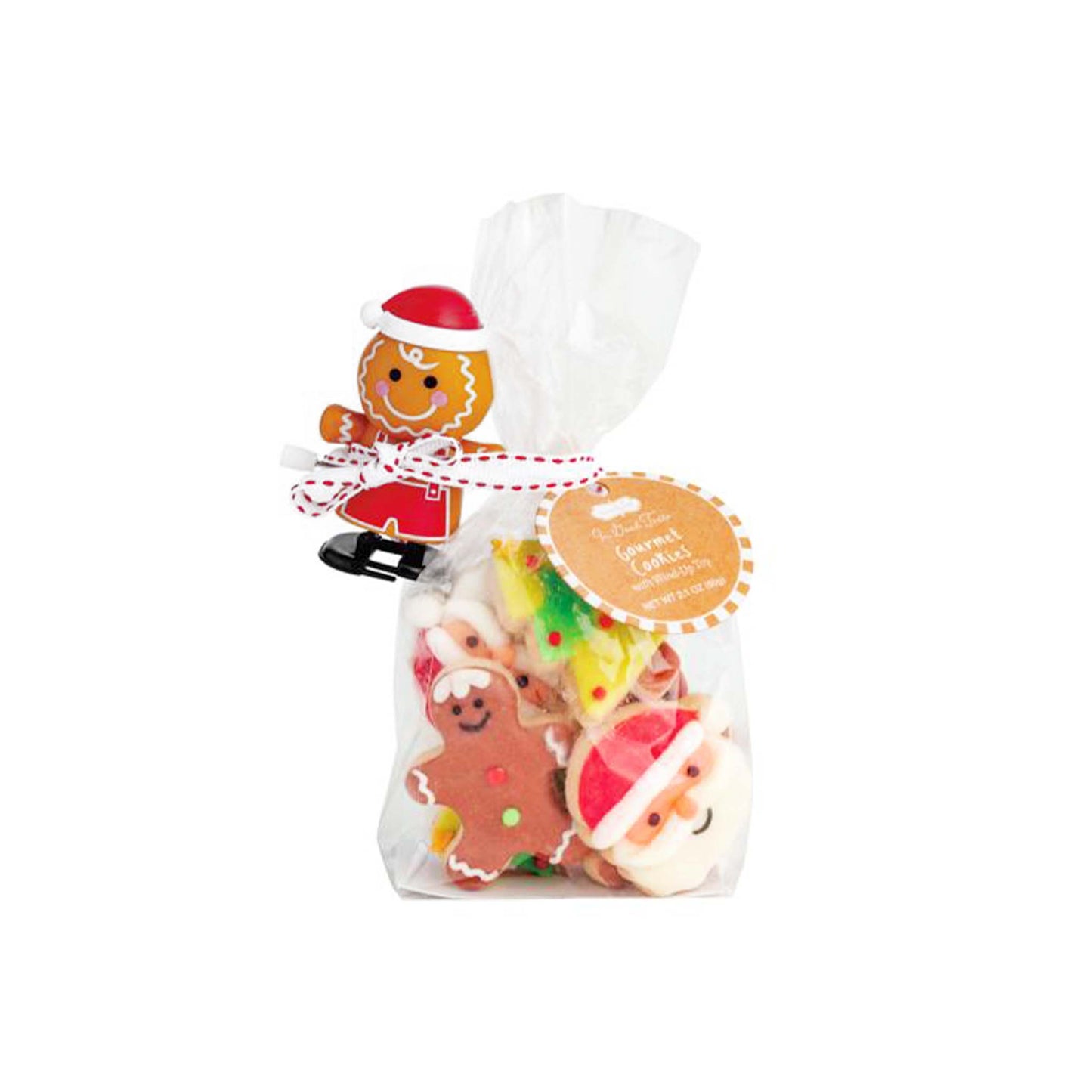 MUD PIE GOURMET COOKIES WITH WIND-UP GINGERBREAD CHRISTMAS TOY 60g