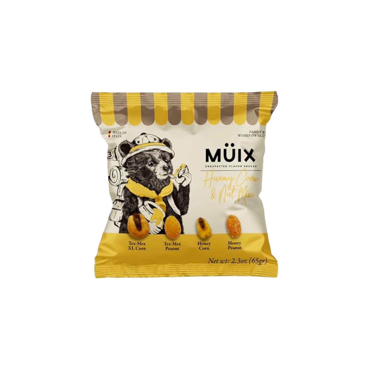 MUIX HUNNY CORN & NUTS SNACK MIX 65g