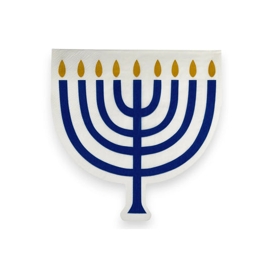 MY MINDS EYE MENORAH SHAPED LUNCHEON NAPKINS 18 COUNT