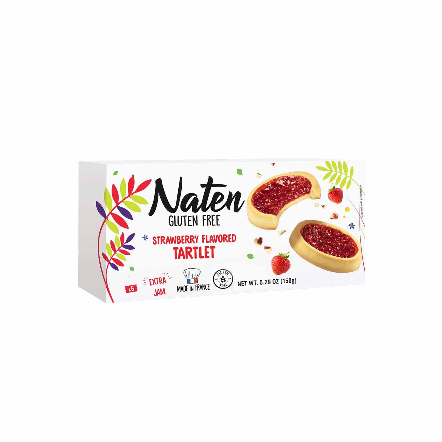 NATEN GLUTEN FREE STRAWBERRY FLAVORED TARTLETS 130g