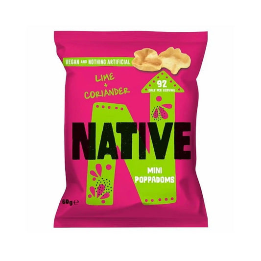 NATIVE LIME & CORIANDER MINI POPPADOMS 60g