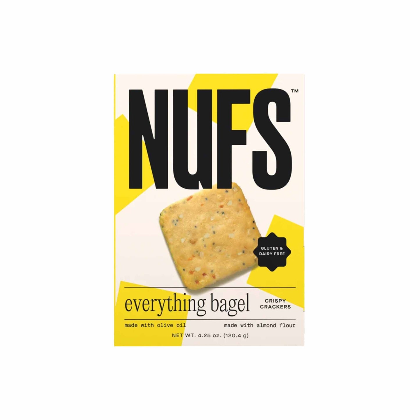 NUFS GLUTEN FREE EVERYTHING BAGEL CRACKERS 120g