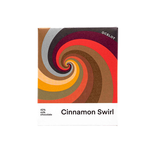 OCELOT CINNAMON SWIRL 42% MILK CHOCOLATE 70g
