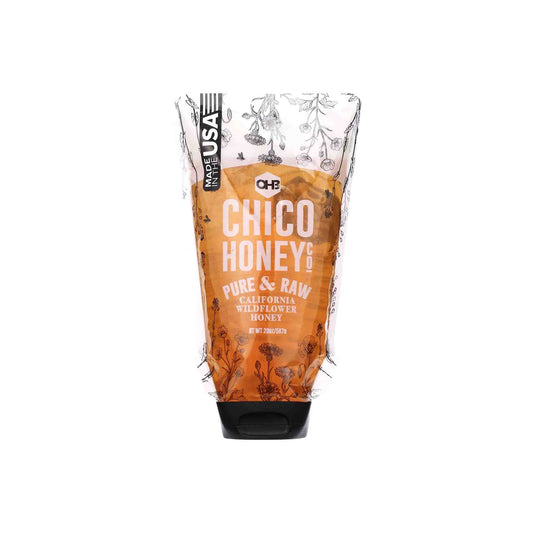 OH3 CHICO HONEY CALIFORNIA WILDFLOWER HONEY SQUEEZE POUCH 20oz
