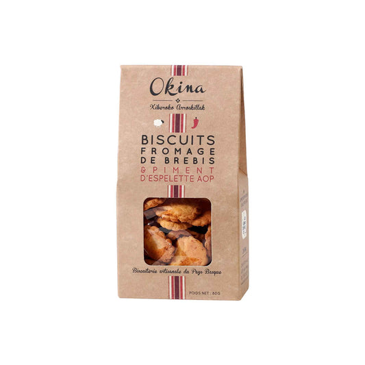 OKINA FROMAGE DE BREBIS & PIMENT D'ESPELETTE BISCUITS 80g