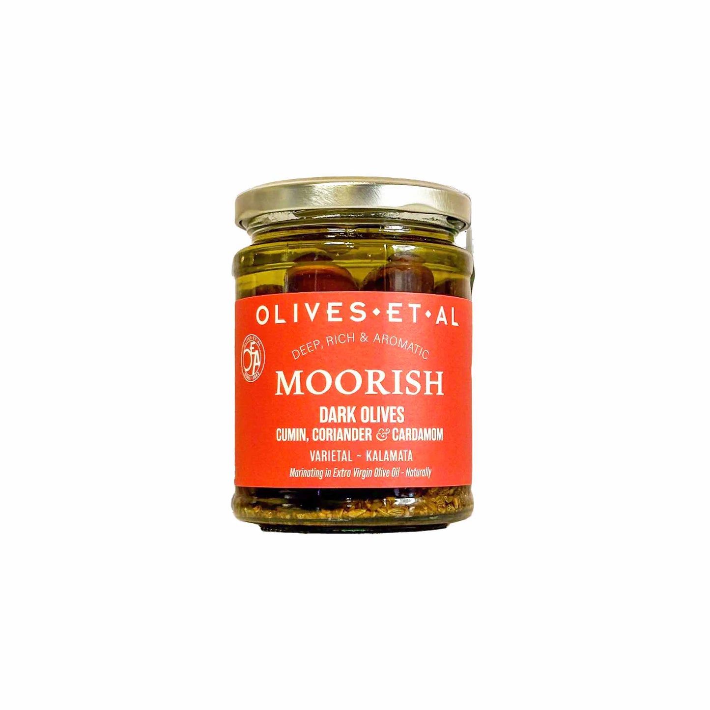 OLIVES ET AL MOORISH CUMIN & CORIANDER WHOLE OLIVES 250g