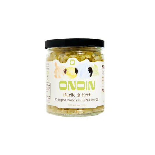 ONOIN GARLIC & HERB CHOPPED ONIONS IN OLIVE OIL 255g