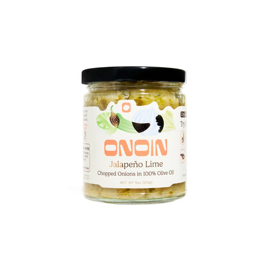 ONOIN JALAPENO LIME CHOPPED ONIONS IN OLIVE OIL 255g