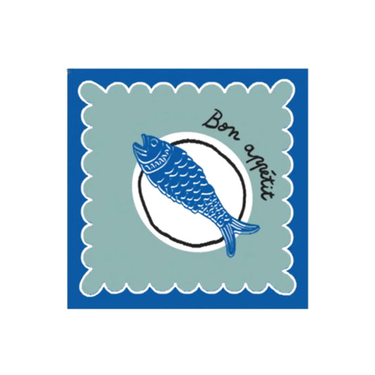 OPJET BLUE FISH NAPKIN 20ct