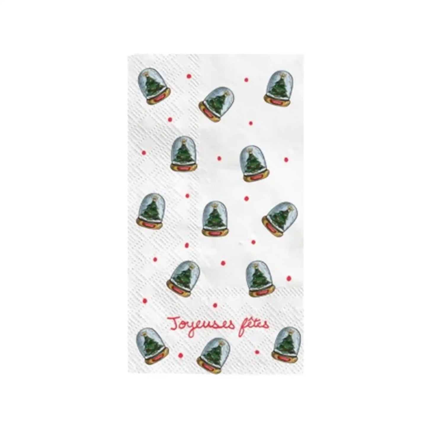 OPJET FIR TREE SNOW GLOBE NAPKIN 15ct