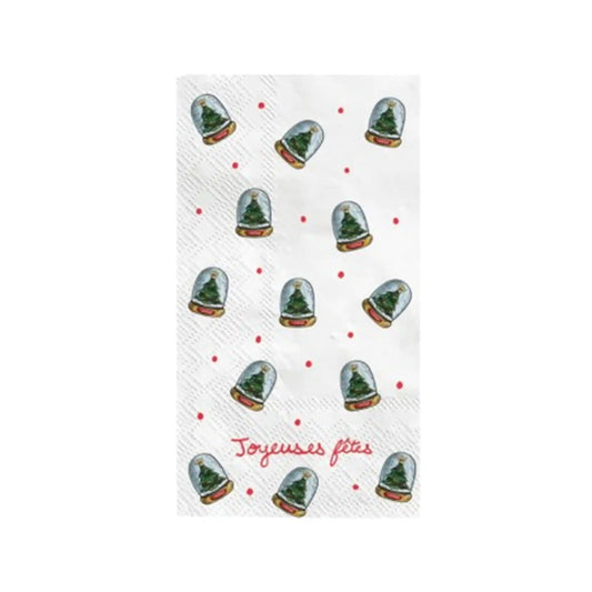 OPJET FIR TREE SNOW GLOBE NAPKIN 15ct