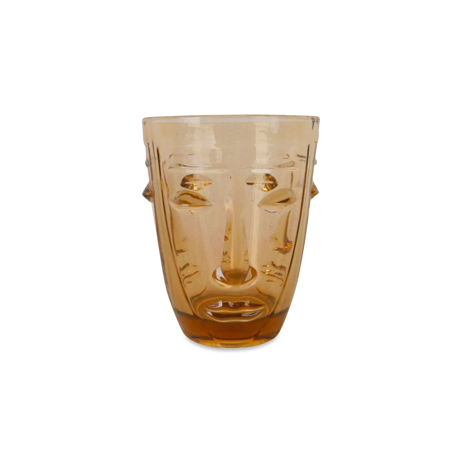OPJET PARIS VISAGE GLASS TUMBLER - AMBER