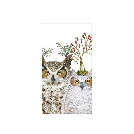 GUEST TOWEL HOLIDAY OWLS