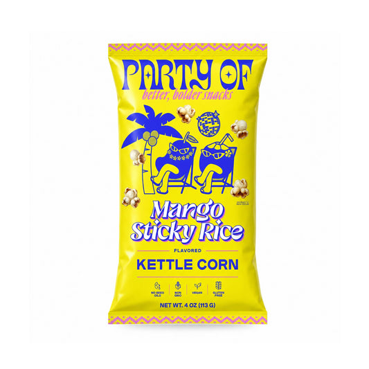 PARTY OF MANGO STICKY RICE FLAVORED POP CORN 4oz
