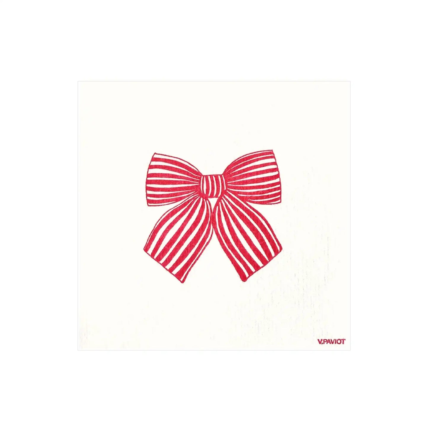 PAVIOT NOEUD ROUGE COCKTAIL NAPKIN