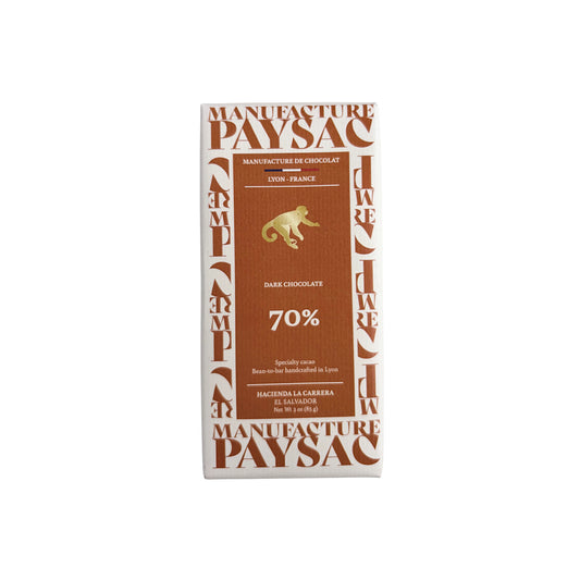 PAYSAC HACIENDA LA CARRERA 70% DARK CHOC 85g