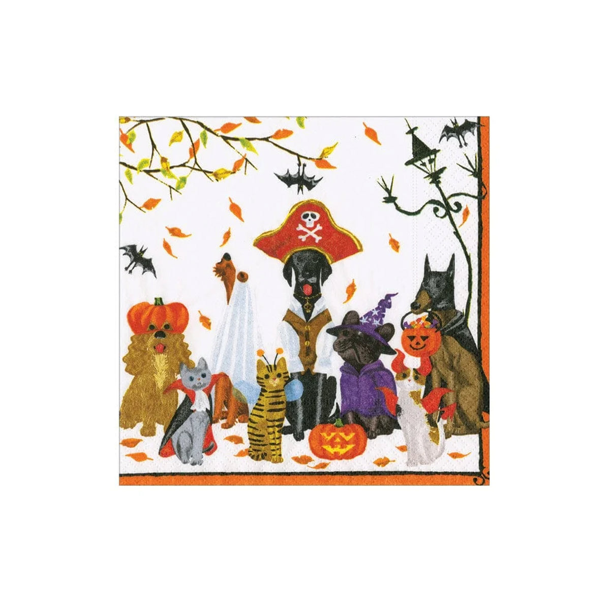 CASPARI HALLOWEEN PETS COCKTAIL NAPKINS