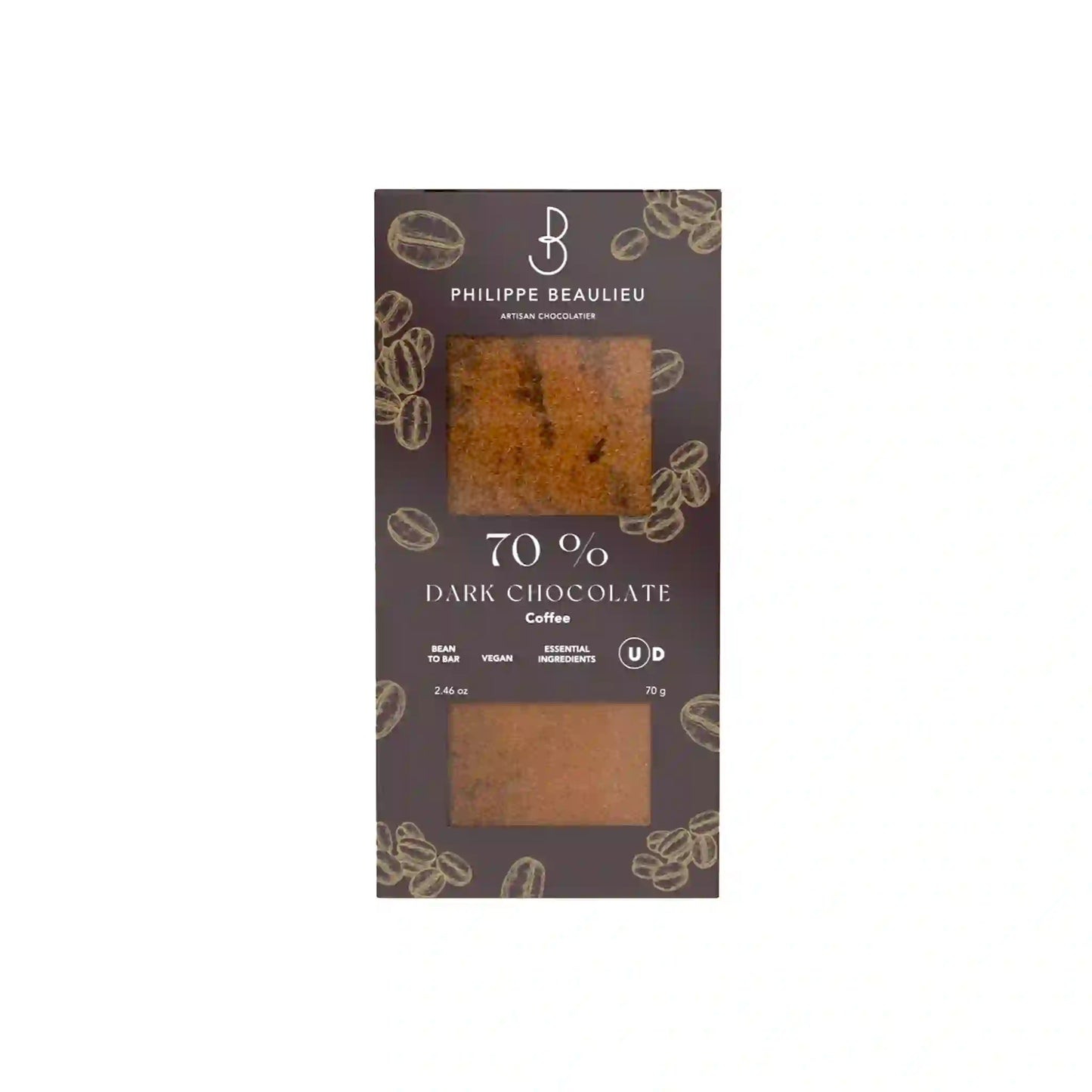 PHILIPPE BEAULIEU 70% DARK CHOCOLATE WITH COFFEE 70g