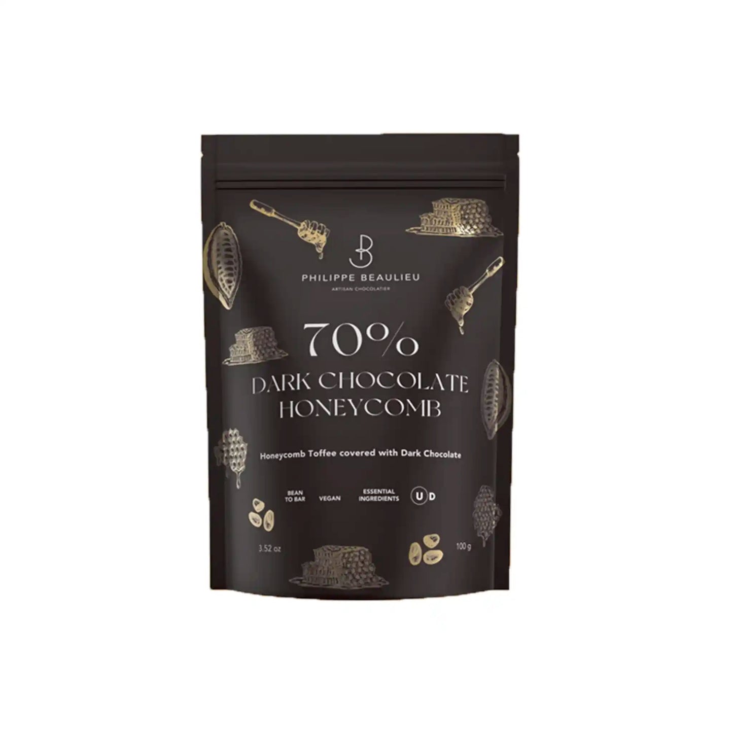 PHILIPPE BEAULIEU DARK CHOCOLATE HONEYCOMB 100g