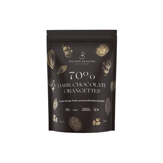 PHILIPPE BEAULIEU DARK CHOCOLATE ORANGETTES 120g