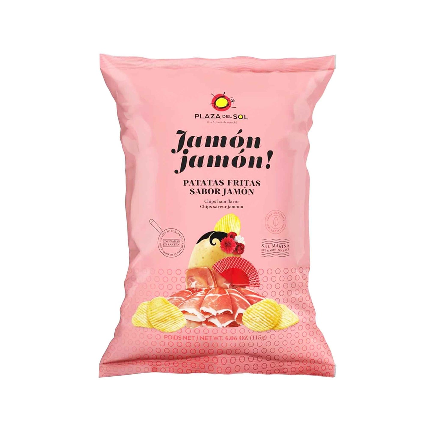 PLAZA DEL SOL HAM FLAVORED POTATO CHIPS 115g