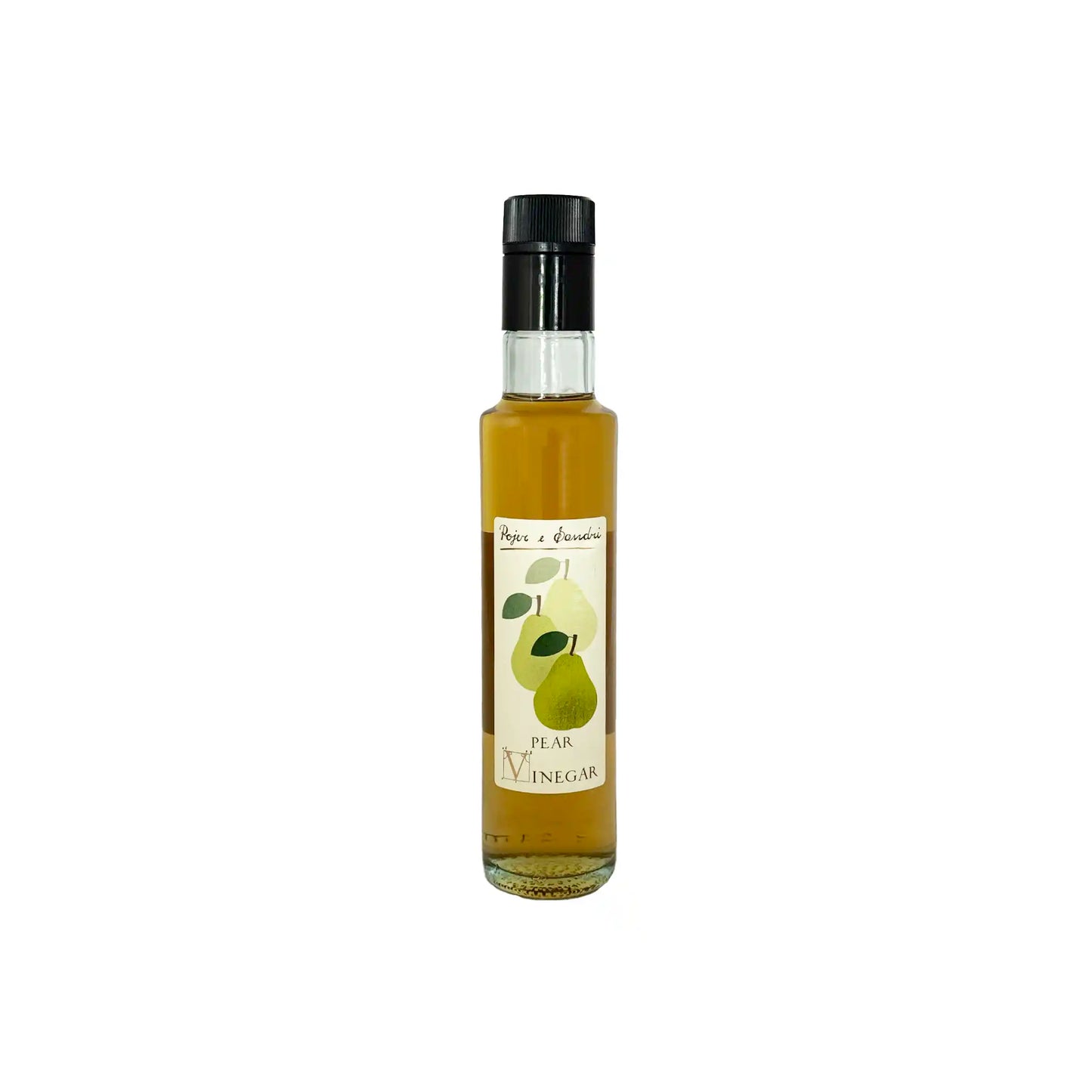 Pojer e Sandri pear vinegar 250ml in a glass bottle with a hand-drawn pear illustration on the label.