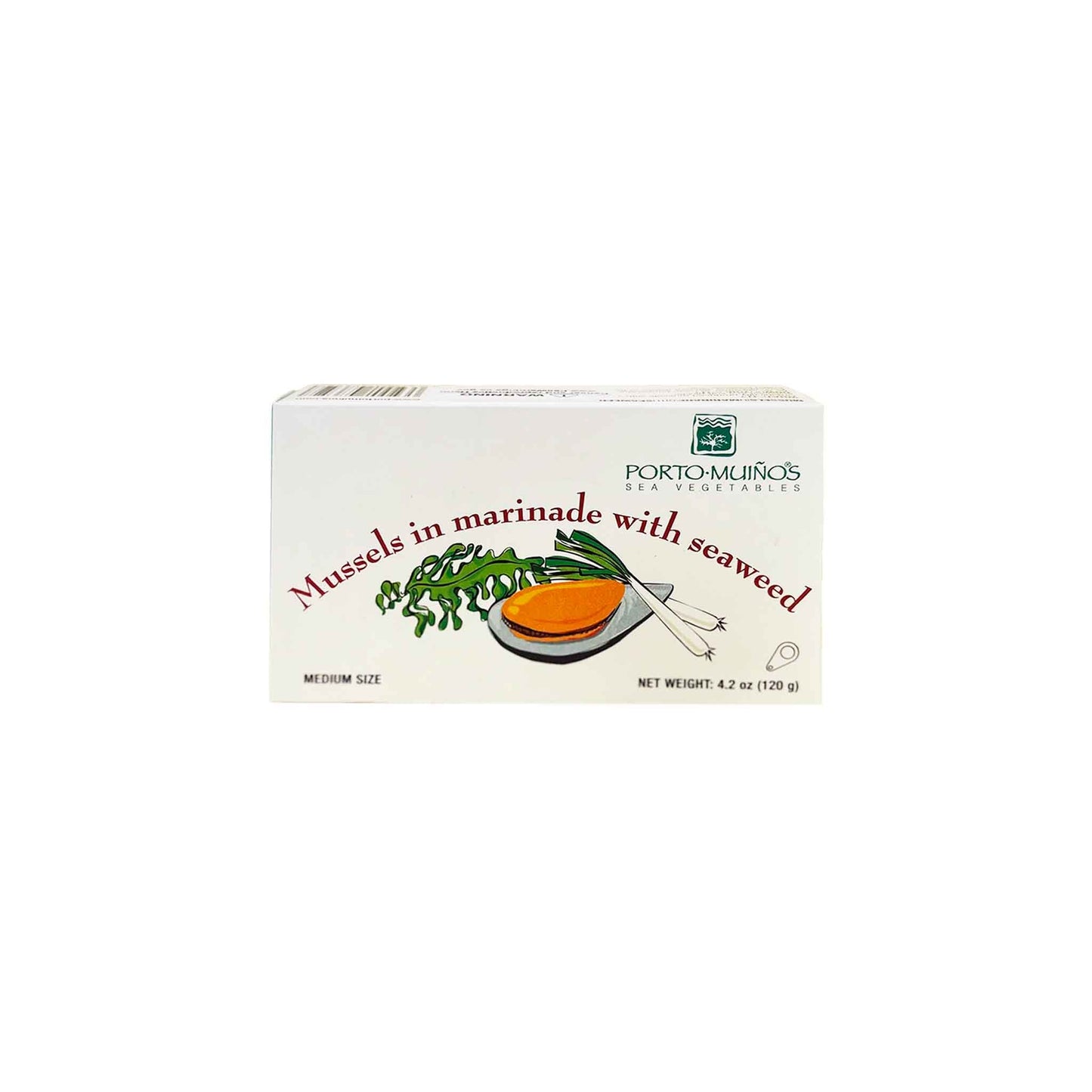 PORTOS MUINOS MUSSELS IN MARINADE WITH SEAWEED 120g