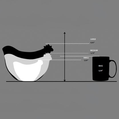 LES CERAMIQUES DE LUSSAN FRENCH POULETTE - SMALL BLACK SPECKLED WHITE