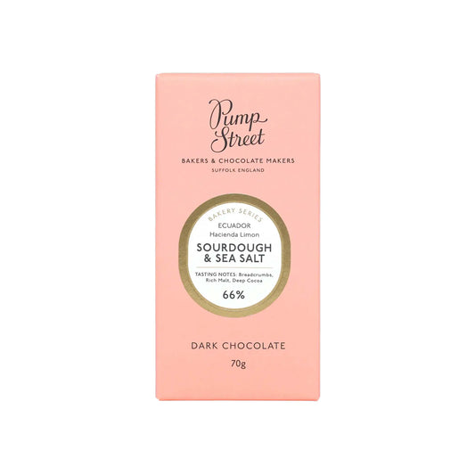 PUMP STREET SOURDOUGH & SEA SALT 66% DARK CHOCOLATE 70g