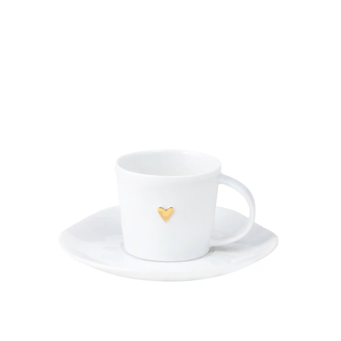 RÄDER PORCELAIN GOLDEN HEART ESPRESSO CUP WITH SAUCER