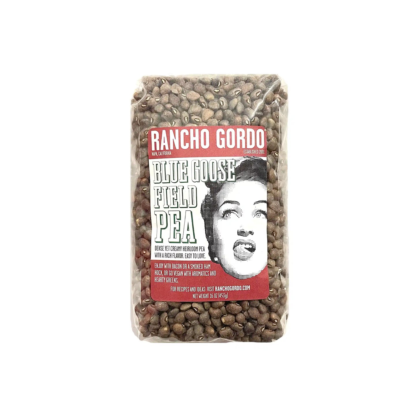 RANCHO GORDO BLUE GOOSE FIELD PEAS 16oz