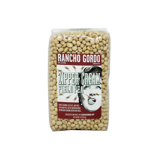 RANCHO GORDO ZIPPER CREAM FIELD PEAS 16oz