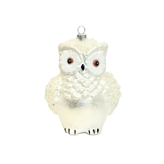 RAZ JEWELED SNOWY OWL ORNAMENT