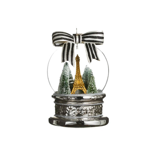 RAZ MIDNIGHT IN PARIS GLOBE ORNAMENT