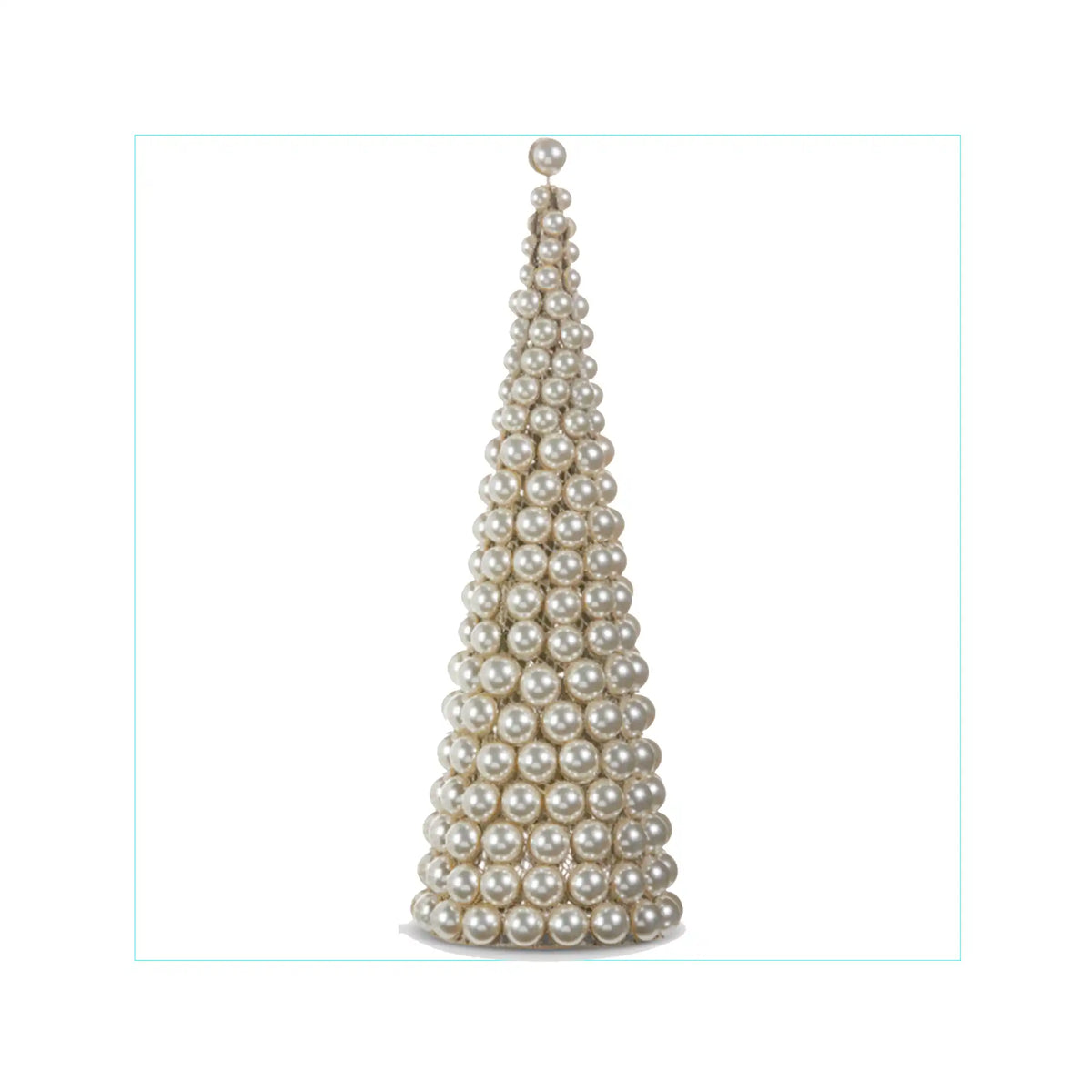 RAZ PEARL CONE TREE LARGE
