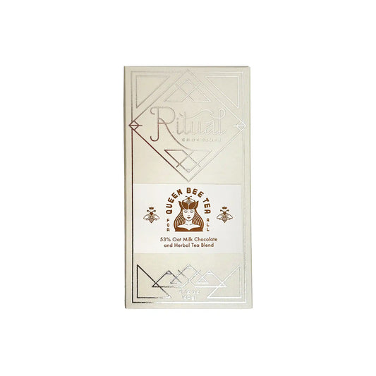 RITUAL QUEEN BEE TEA 53% OAK MILK CHOCOLATE AND HERBAL TEA BLEND 60g