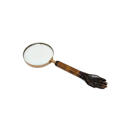 SANOMA BONE HANDLE WITH CARVED HAND MAGNIFIER