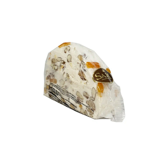 Sara candied orange torrone nougat slice with almonds and orange peel, 200g.