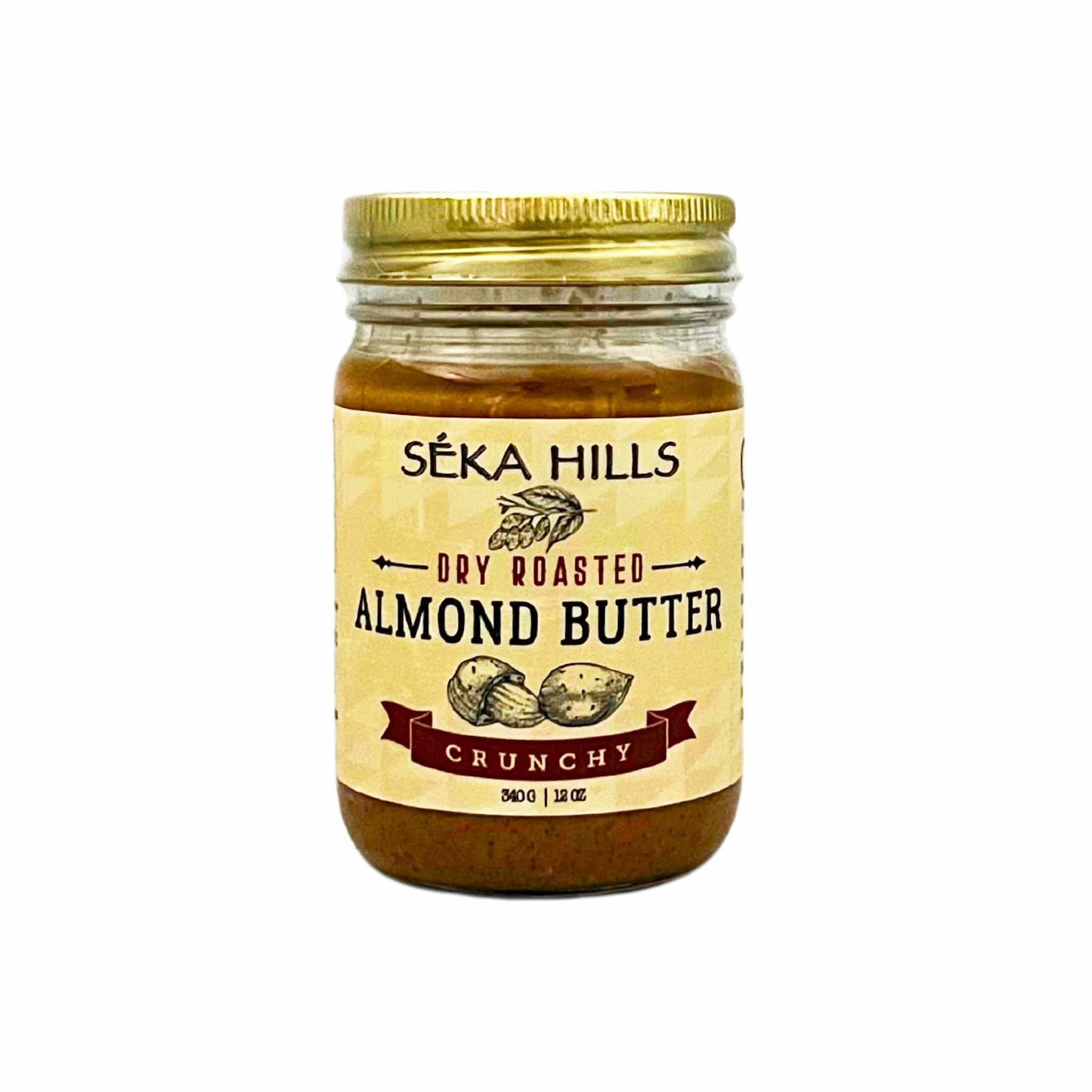 SEKA HILLS DRY ROASTED CREAMY ALMOND BUTTER 12oz
