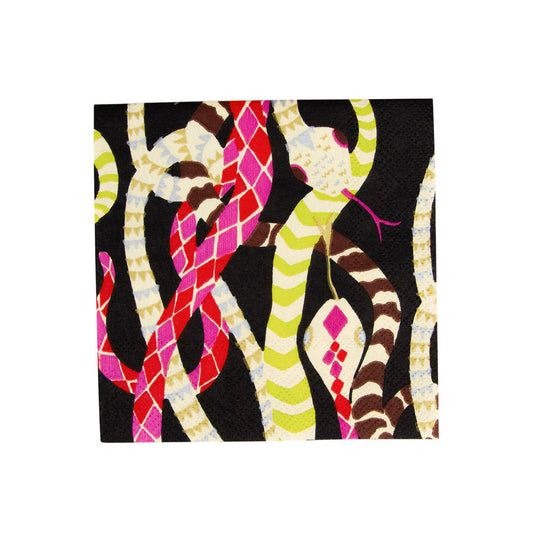 CASPARI SERPENTINE BLACK NAPKINS