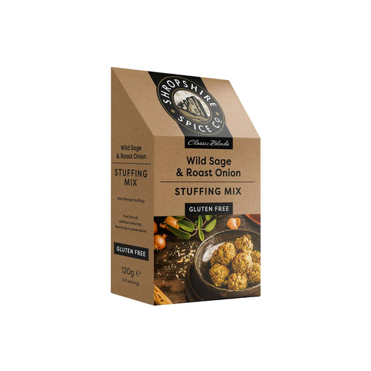 SHROPSHIRE SPICE CO GLUTEN FREE WILD SAGE & ROAST ONION STUFFING MIX 120g