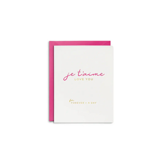 SMITTEN ON PAPER "JE T'AIME" GREETING CARD