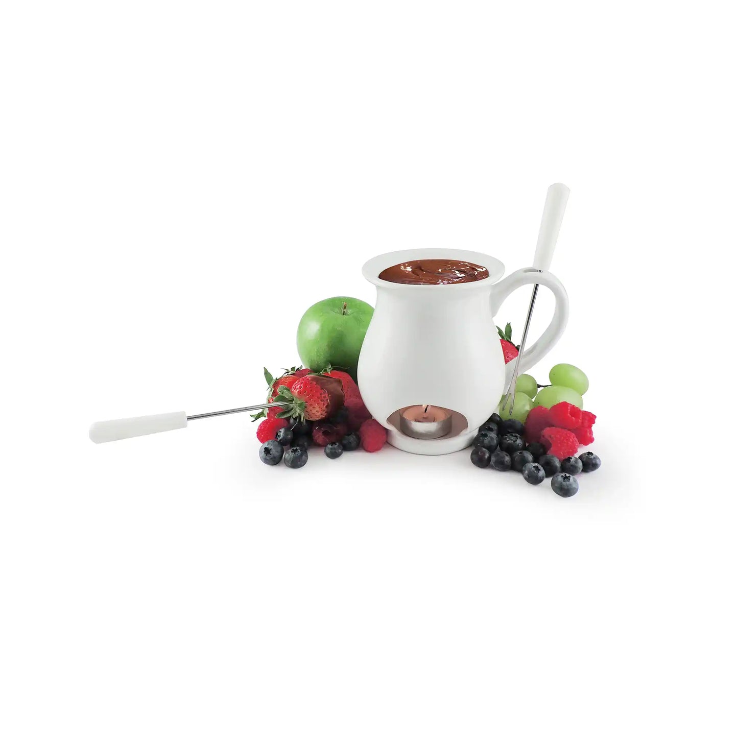 SWISSMAR MINI CHOCOLATE FONDUE SET WHITE