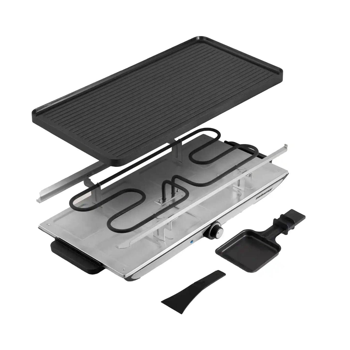 SWISSMAR GENEVA NON-STICK CAST-ALUMINUM RACLETTE SET