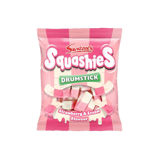 SWIZZELS SQUASHIES DRUMSTICK STRAWBERRY & CREAM FLAVOR 120g