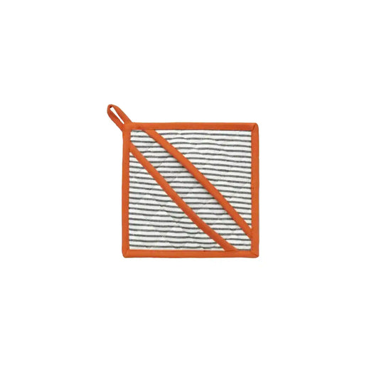 SYLVIE THIRIEZ AUX PETITS OIGNONS OVEN MITT - ORANGE