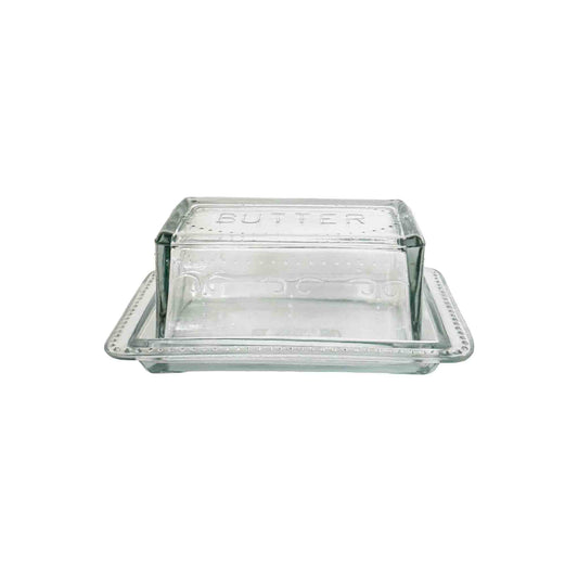 TABLEAU RETRO GLASS BUTTER DISH